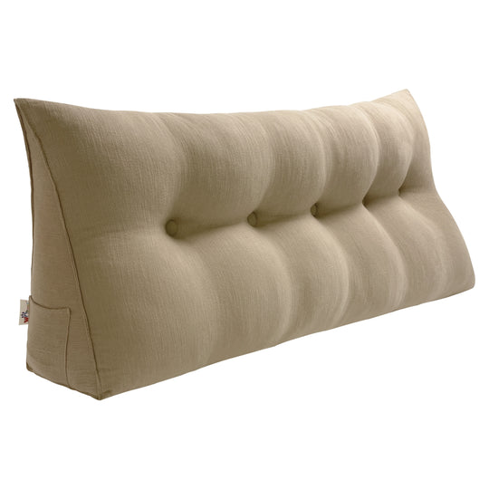 Bed Rest Wedge Reading Pillow Headboard Back Support Cushion
