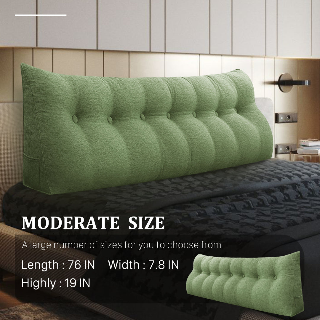 Bed Rest Wedge Reading Pillow Headboard Back Support Cushion