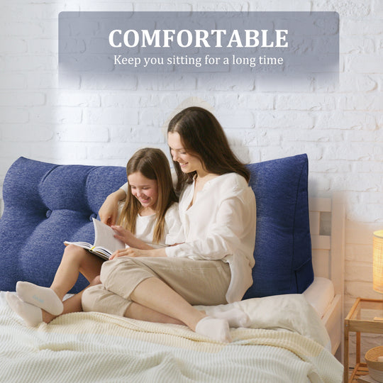 Bed Rest Wedge Reading Pillow Headboard Back Support Cushion