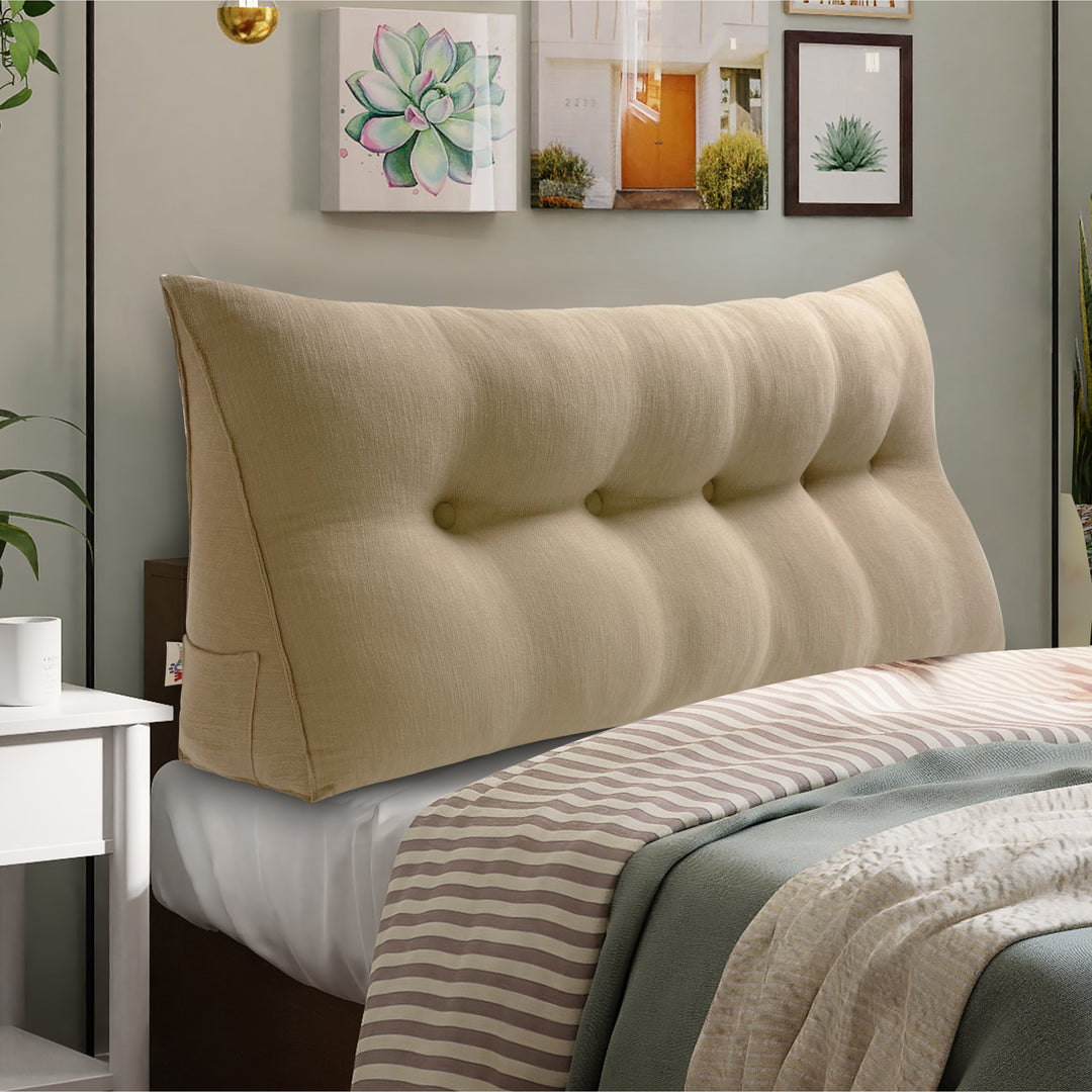 Bed Rest Wedge Reading Pillow Headboard Back Support Cushion