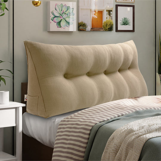 Bed Rest Wedge Reading Pillow Headboard Back Support Cushion