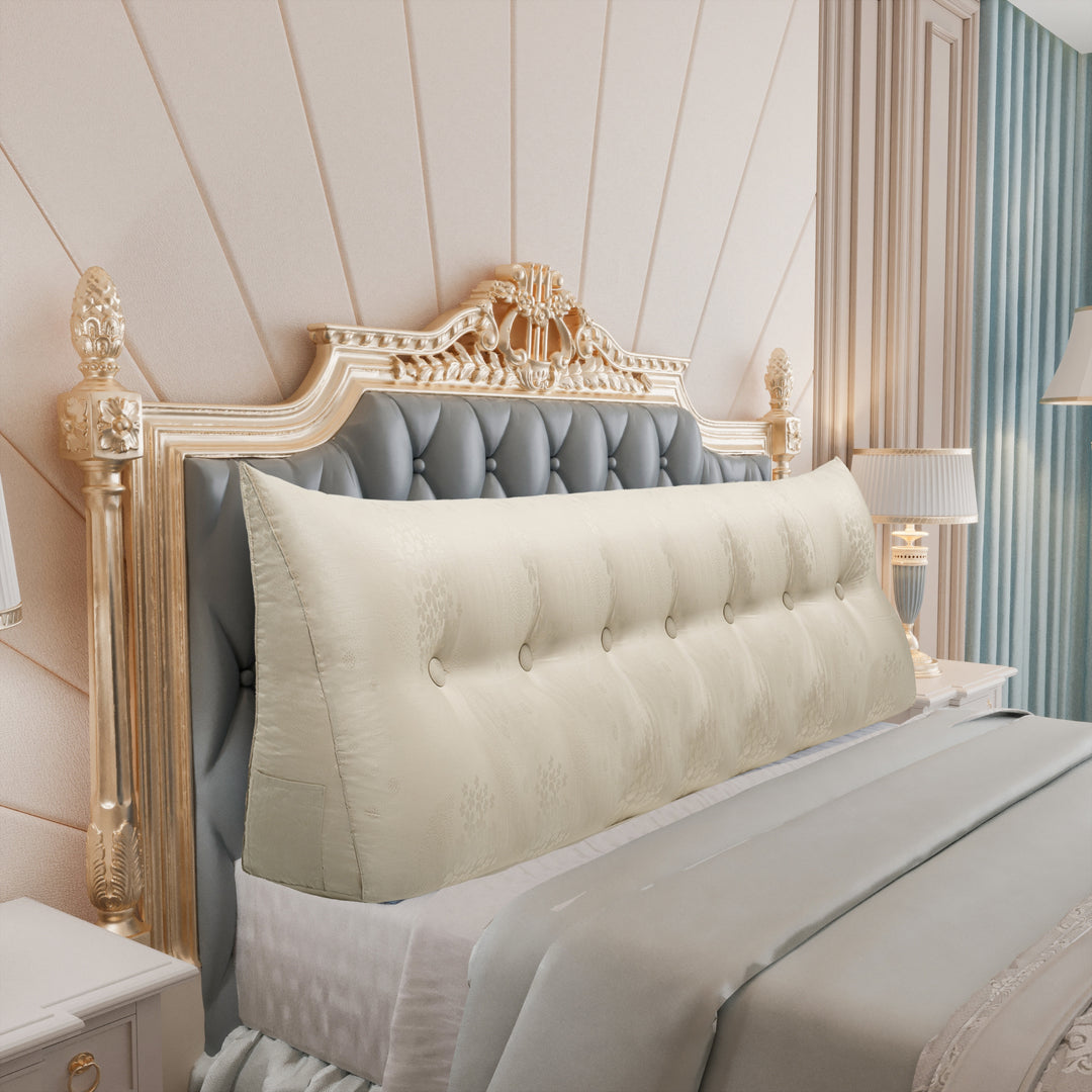 Bed Rest Wedge Reading Pillow Headboard Back Support Cushion