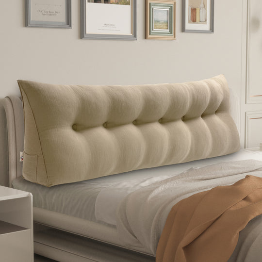 Bed Rest Wedge Reading Pillow Headboard Back Support Cushion