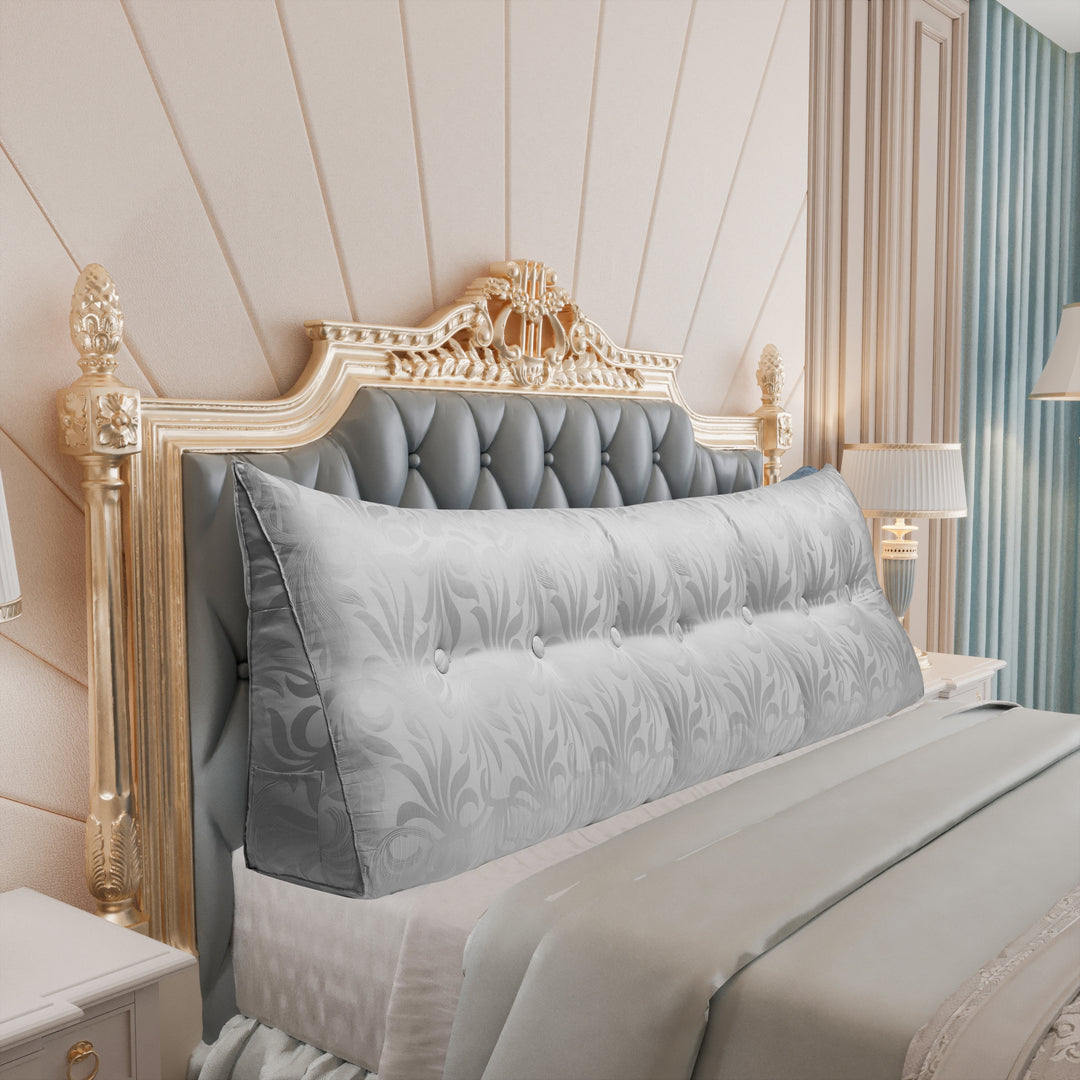 Bed Rest Wedge Reading Pillow Headboard Back Support Cushion