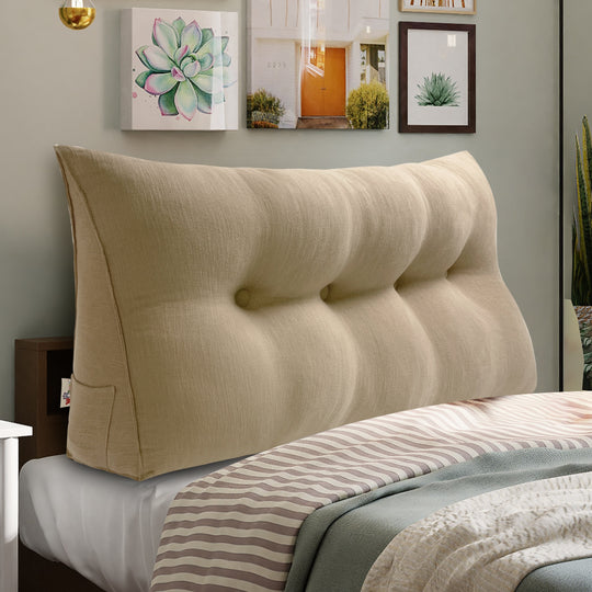 Bed Rest Wedge Reading Pillow Headboard Back Support Cushion