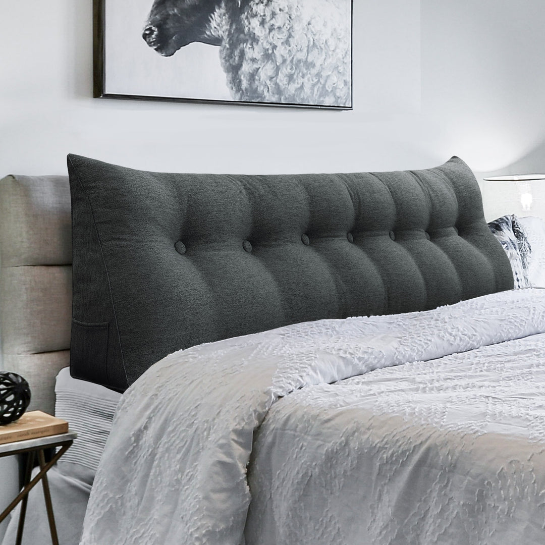 Bed Rest Wedge Reading Pillow Headboard Back Support Cushion