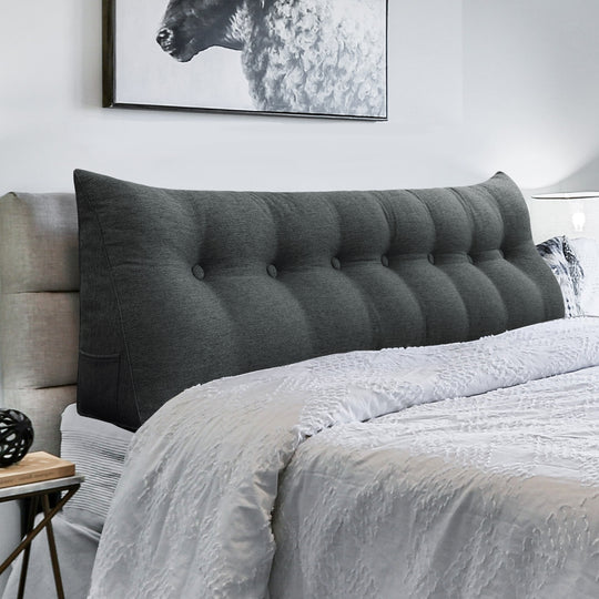 Bed Rest Wedge Reading Pillow Headboard Back Support Cushion