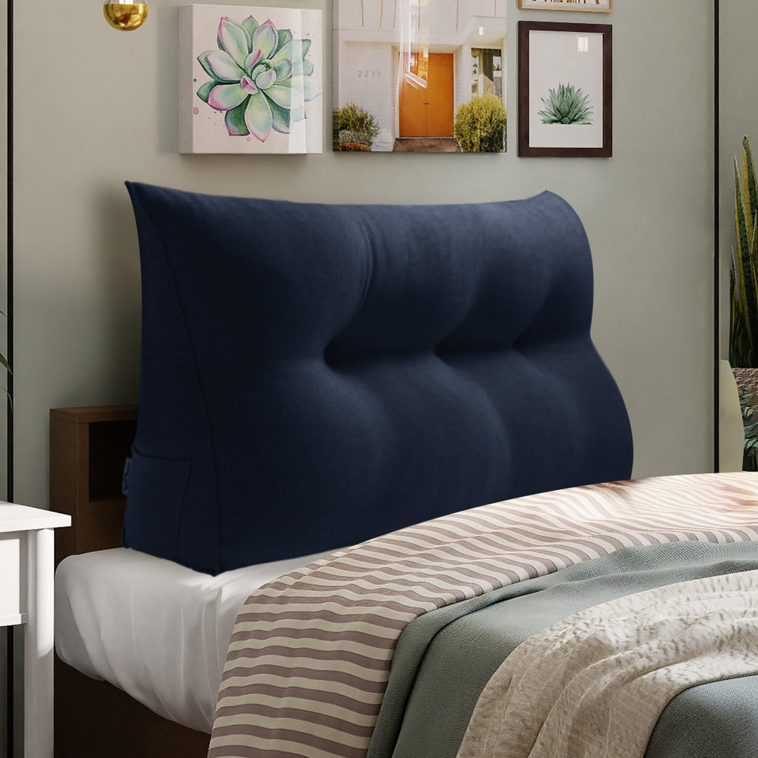 Bed Rest Wedge Reading Pillow Headboard Back Support Cushion