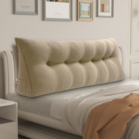 Bed Rest Wedge Reading Pillow Headboard Back Support Cushion