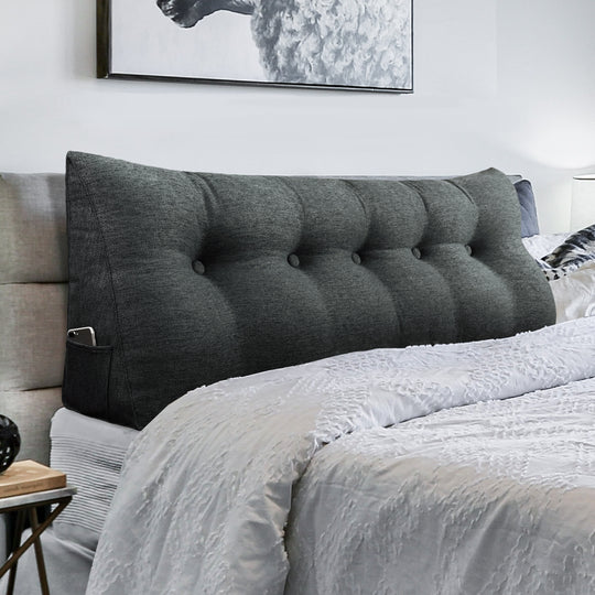 Bed Rest Wedge Reading Pillow Headboard Back Support Cushion