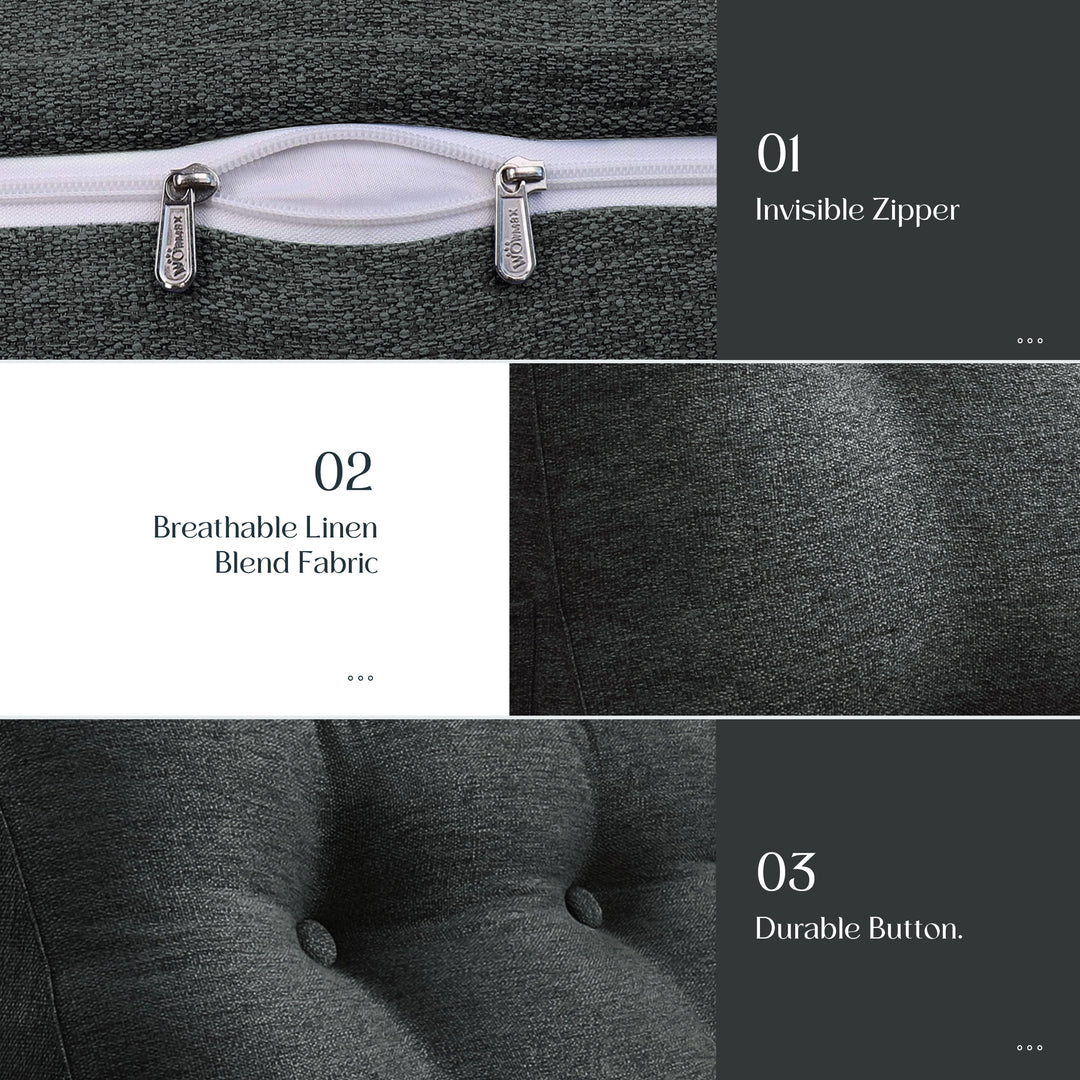 Bed Rest Wedge Reading Pillow Headboard Back Support Cushion