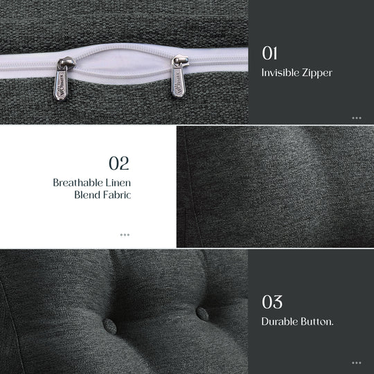 Bed Rest Wedge Reading Pillow Headboard Back Support Cushion