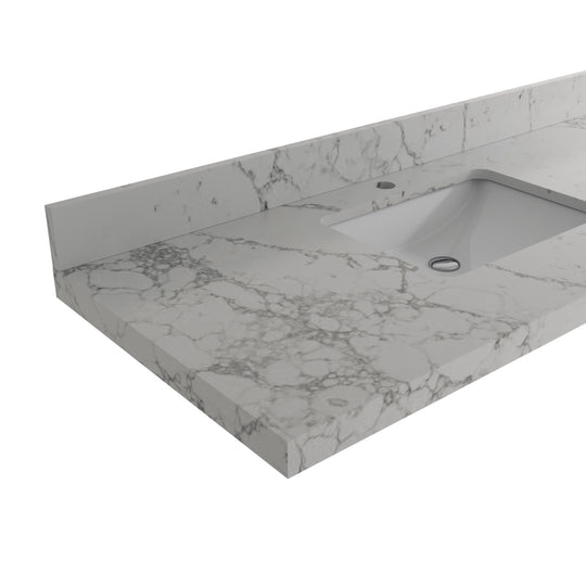 Willow Collection 84 in W X 22 in D X 36 in H Boston Double Bowl Sink Bathroom Vanity with Countertop