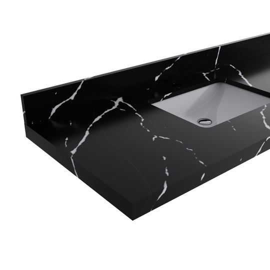 Willow Collection 84 in W X 22 in D X 36 in H Boston Double Bowl Sink Bathroom Vanity with Countertop