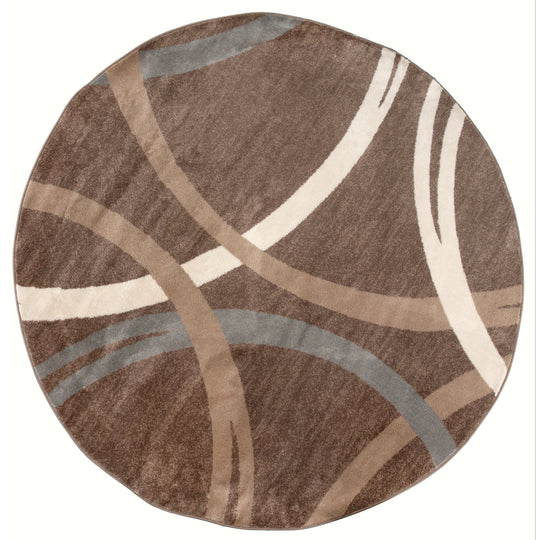 Contemporary Abstract Circles Design Area Rug