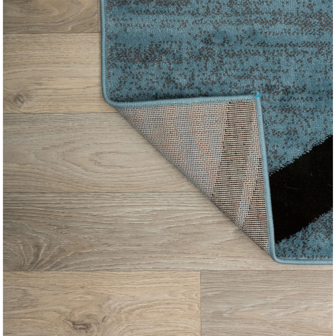 Contemporary Abstract Circles Design Area Rug