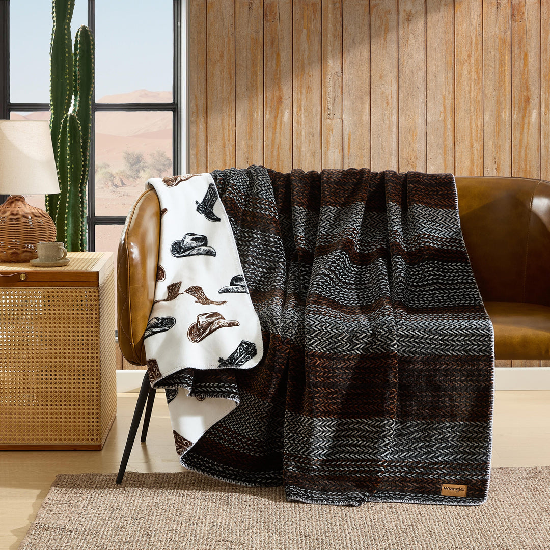 Printed Plush Fleece Reversible Blanket