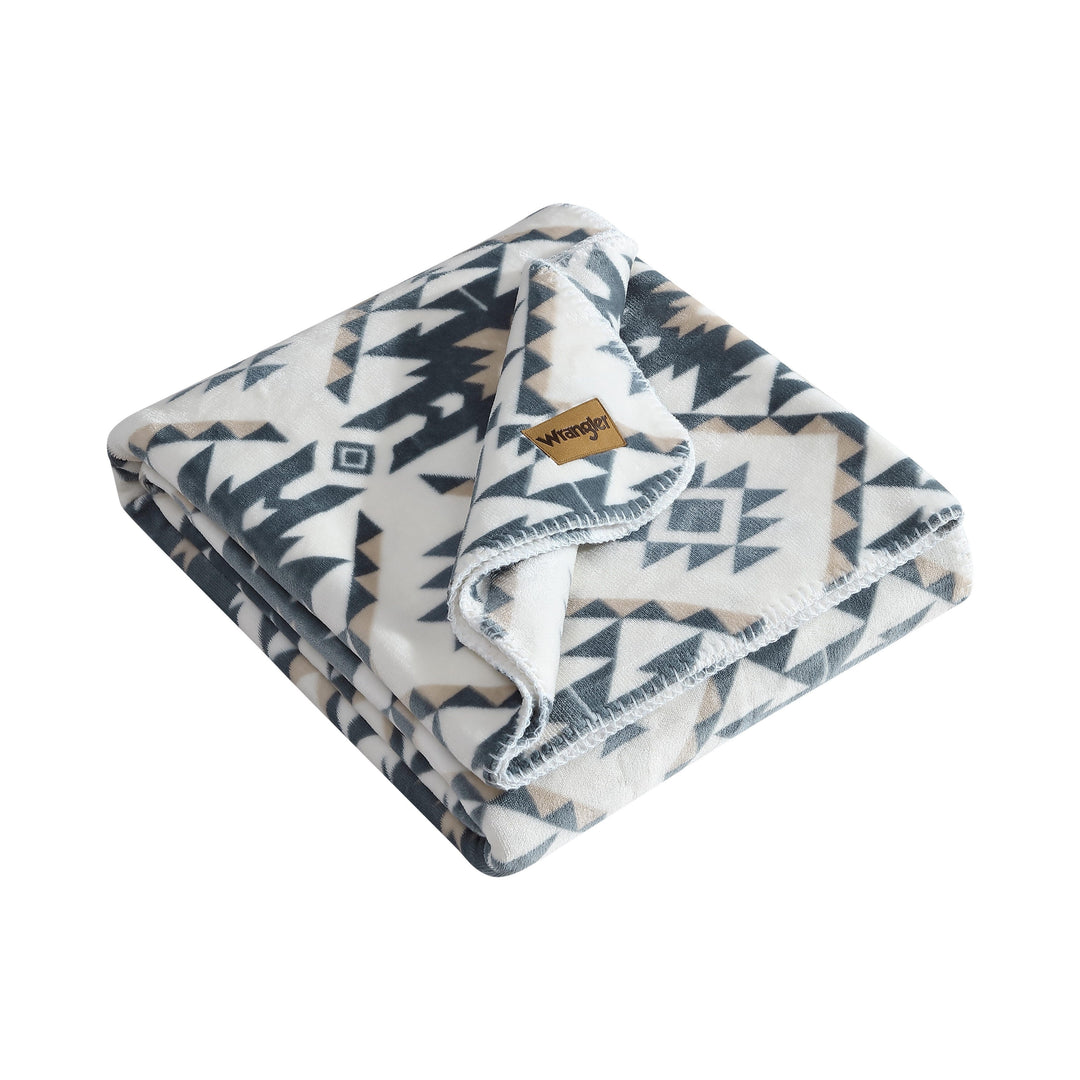Printed Plush Fleece Reversible Blanket
