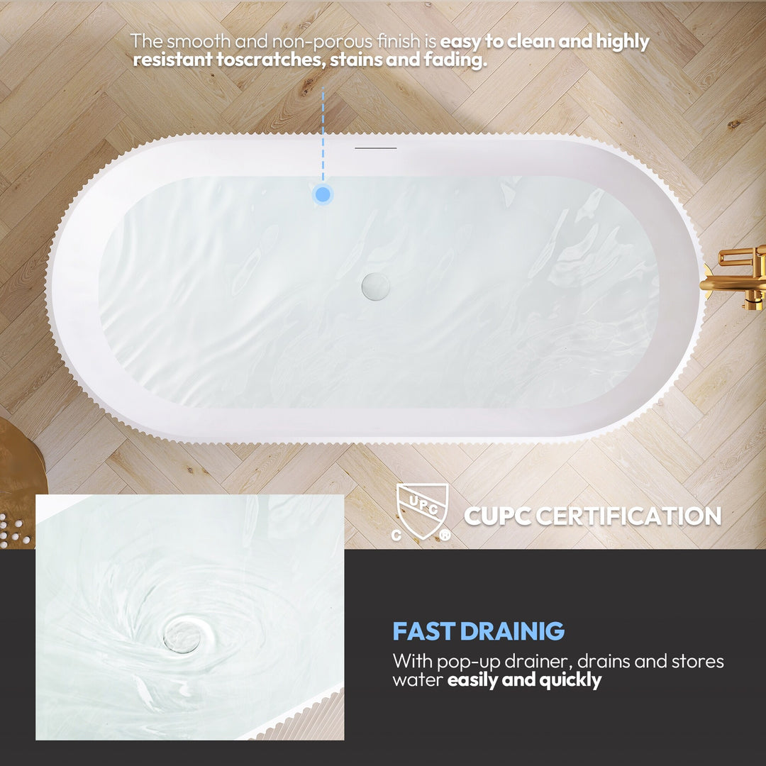Linyi Freestanding Acrylic Soaking Bathtub