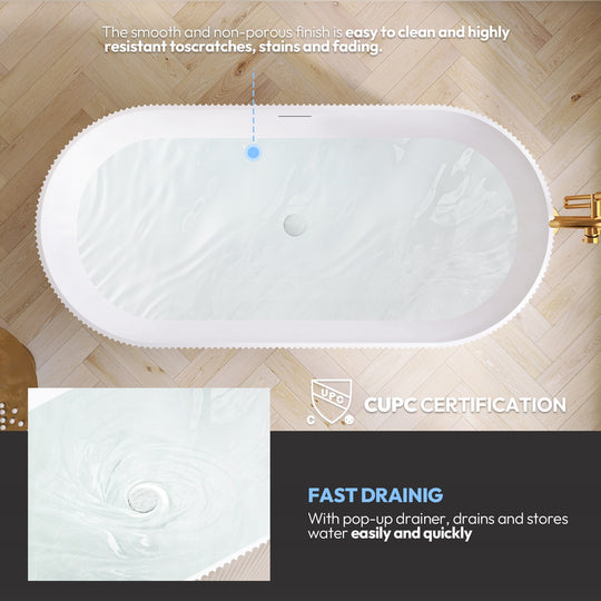 Linyi Freestanding Acrylic Soaking Bathtub