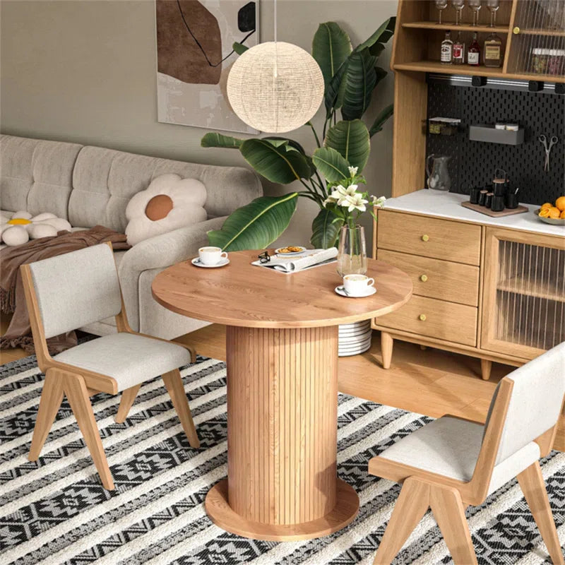 Round Dining Table, Farmhouse Kitchen Table for Kitchen Living Room