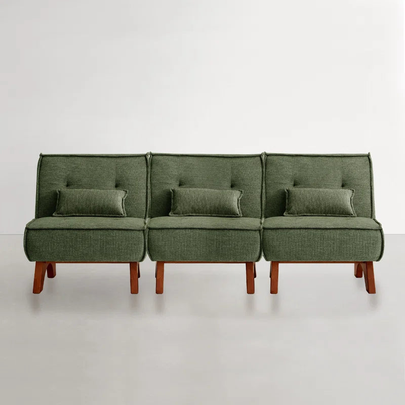 90''W Upholstered Spacious 3 Seat Sofa Will Pillow