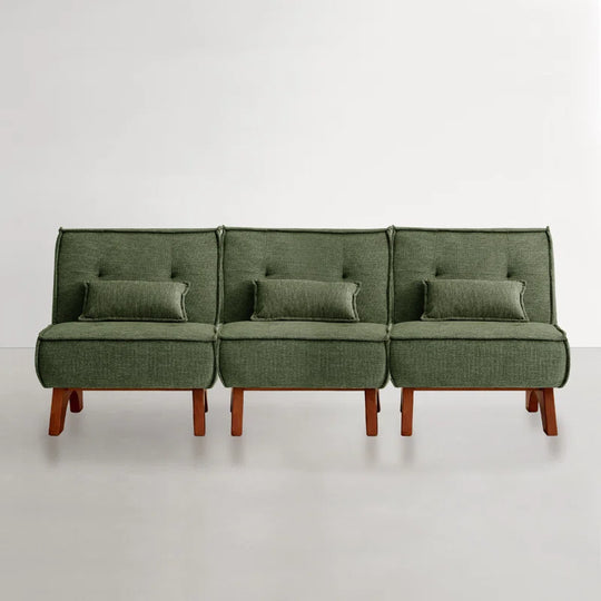 90''W Upholstered Spacious 3 Seat Sofa Will Pillow