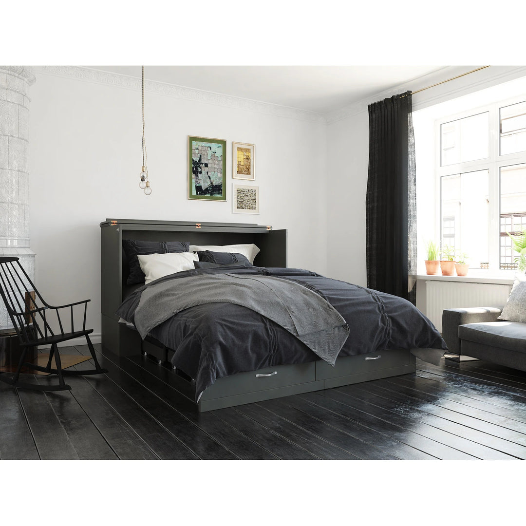Hamilton Murphy Bed Chest with Mattress and Storage Drawer