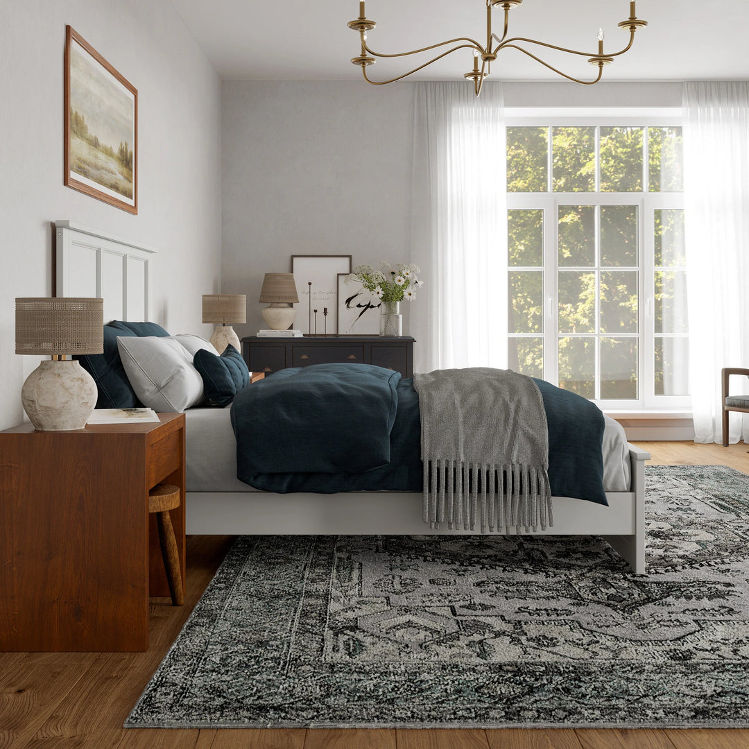Charlotte Solid Wood Low Profile Platform Bed with Matching Footboard