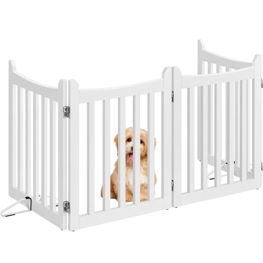 79.5" Long and 24" Tall Freestanding Wooden Dog Gate