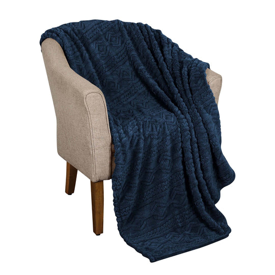 Arctic Boho Jacquard Plush Fluffy Fleece Blanket