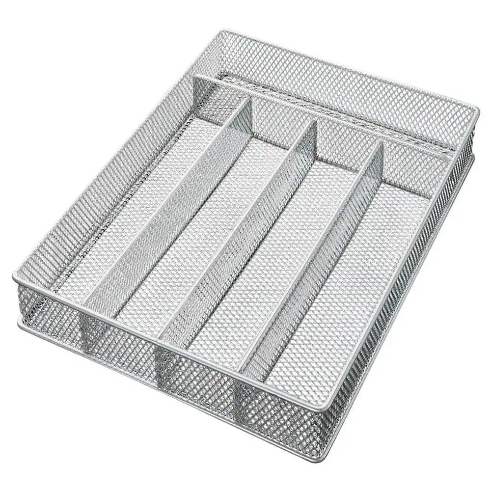 YBM Home Mesh 5-Part In-Drawer Cutlery, Utensil, and Flatware Organizer