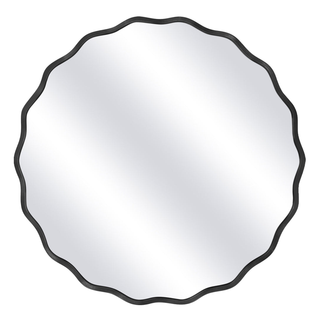 Aluminum Alloy Framed Wavy round Wall Mirror