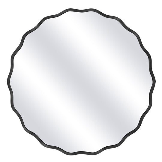 Aluminum Alloy Framed Wavy round Wall Mirror