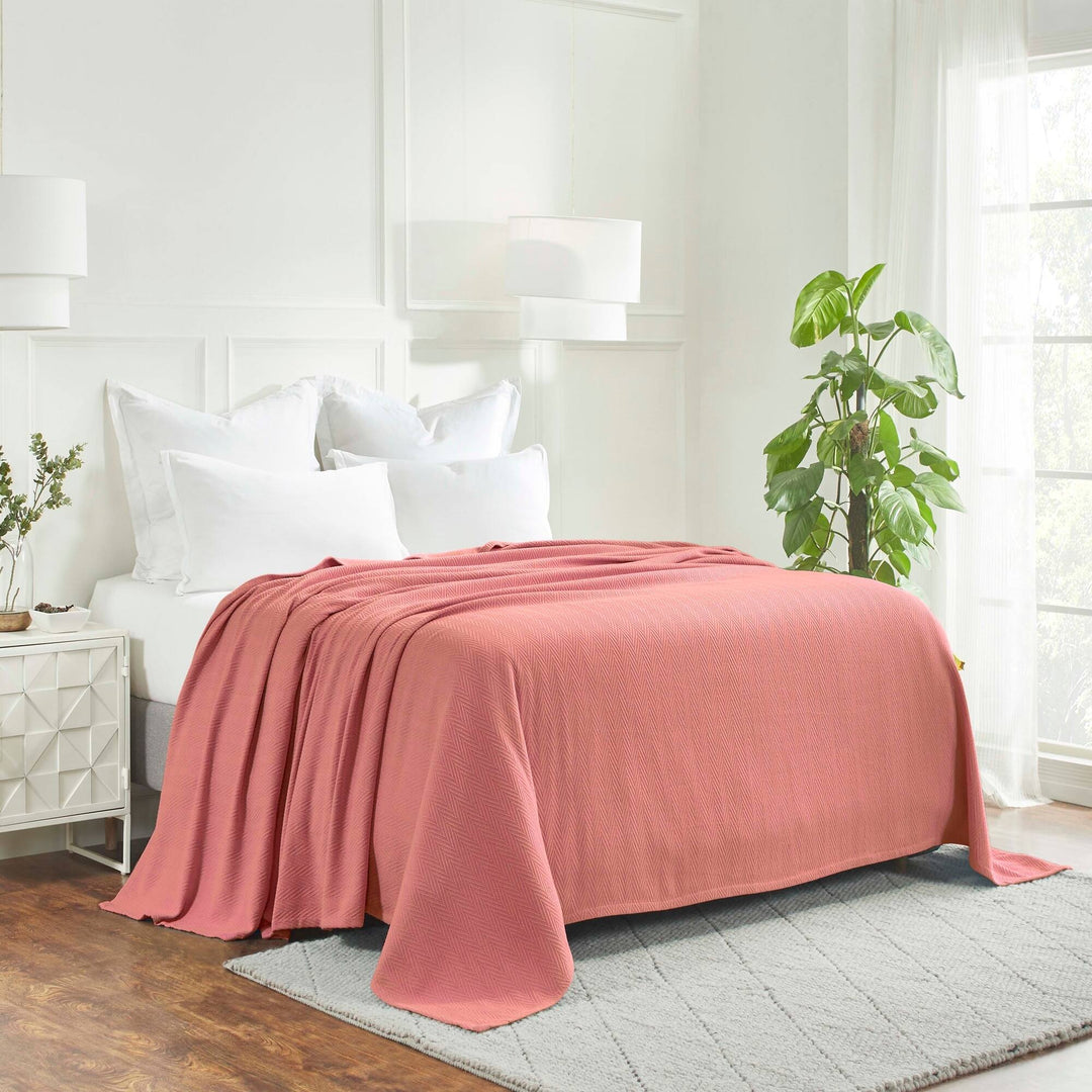 Metro Zig-Zag Chevron All-Season Bedding Cotton Blanket