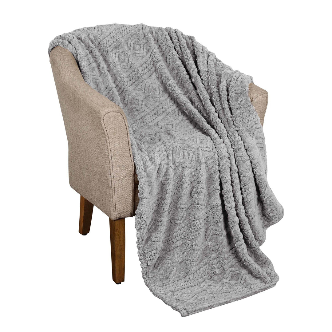 Arctic Boho Jacquard Plush Fluffy Fleece Blanket