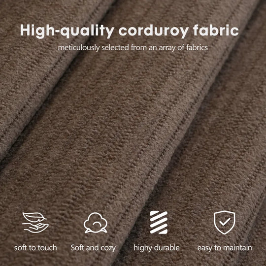 78.8" Modular Sofa Bed - 4-In-1 Convertible Design with Corduroy Fabric and High Density Sponge, Removable Cover and Fixed Frame