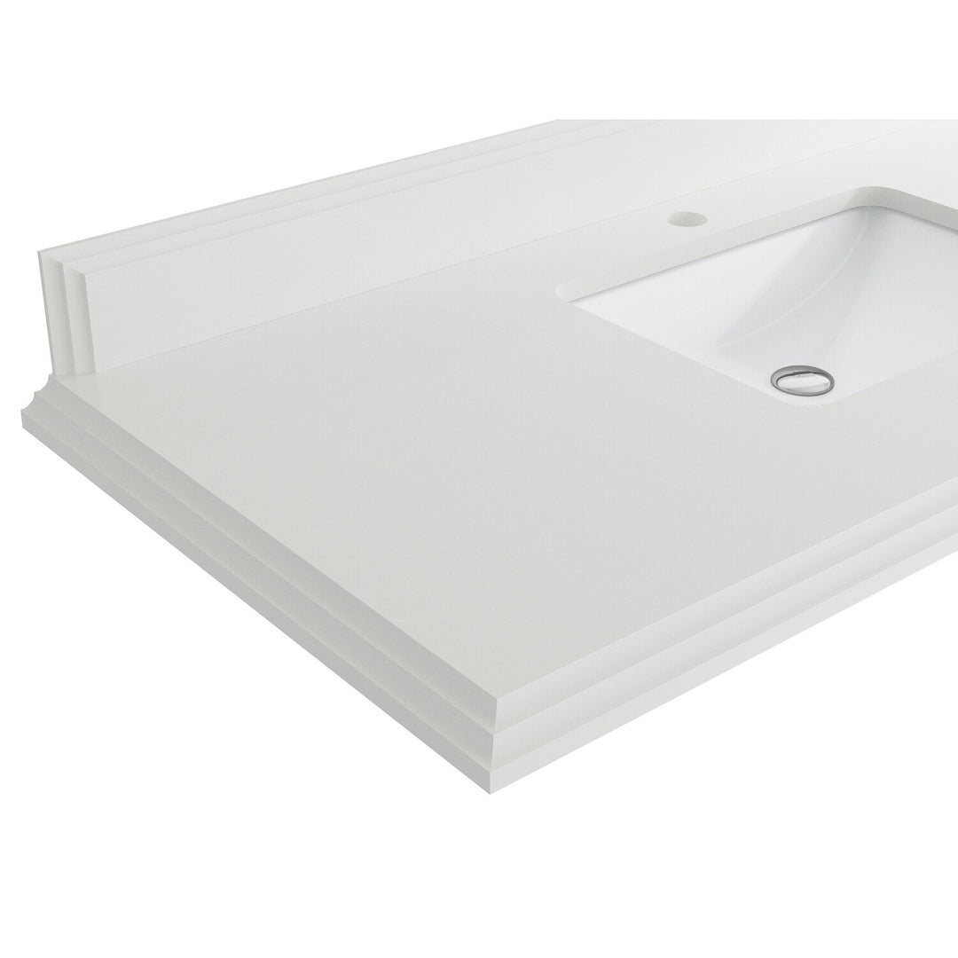 Willow Collection 84 in W X 22 in D X 36 in H Boston Double Bowl Sink Bathroom Vanity with Countertop