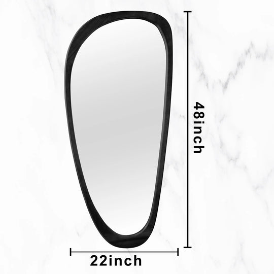 Irregular Mirror Asymmetrical Wood Wall Mirror