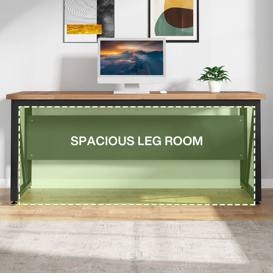 63" L-Shaped Computer Desk with 47 Inches Lateral File Cabinet, Executive Desk Home Office Furniture Desk Set