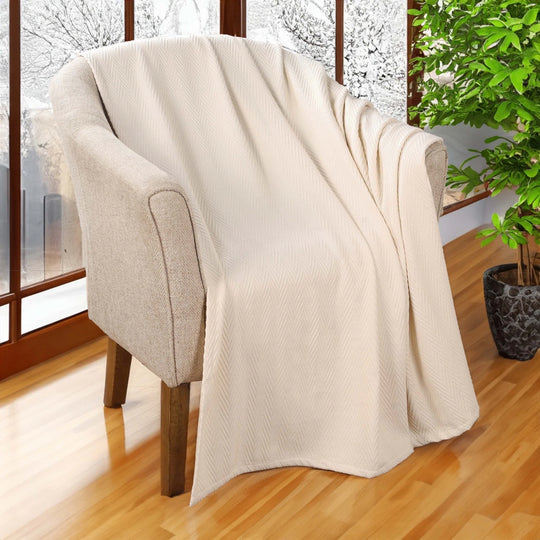 Metro Zig-Zag Chevron All-Season Bedding Cotton Blanket
