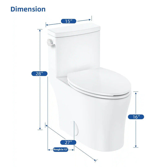 Elongated Toilet for Bathrooms - One Toilet 2100