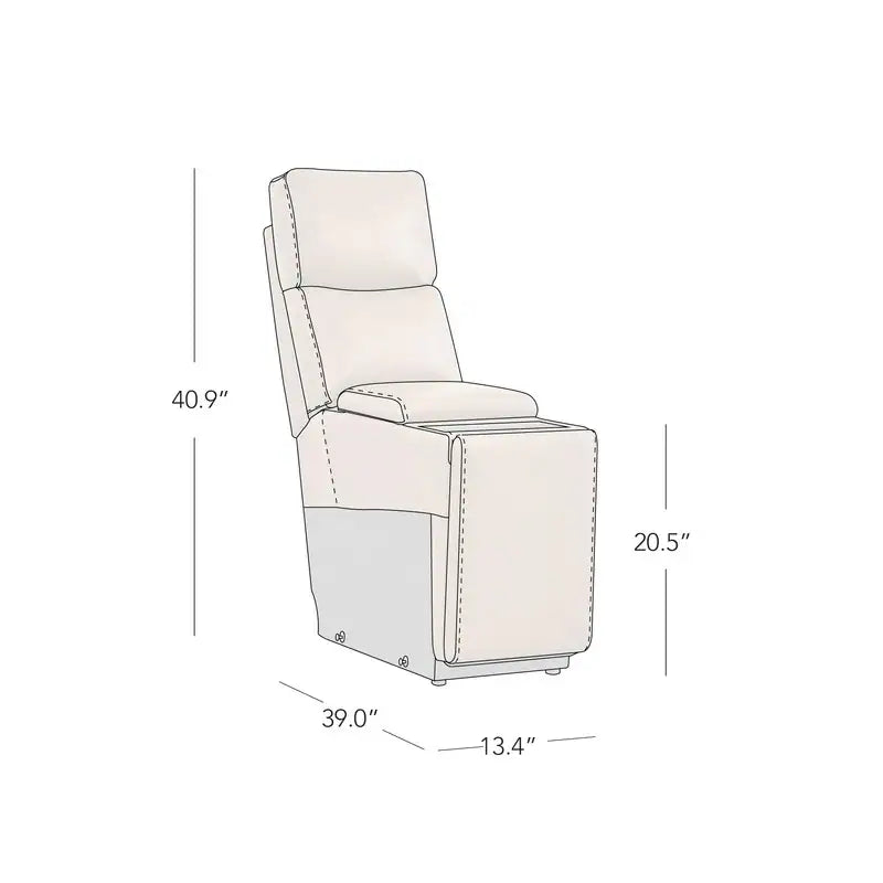 Hadlee Genuine Leather Reclining Sofa with Multi-Function Console.