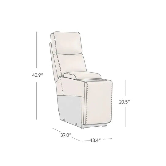 Hadlee Genuine Leather Reclining Sofa with Multi-Function Console.