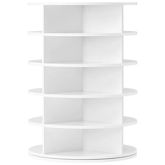 Yasmani 20 Pair Rotating Shoe Rack, Revolving Spinning Shoe Storage