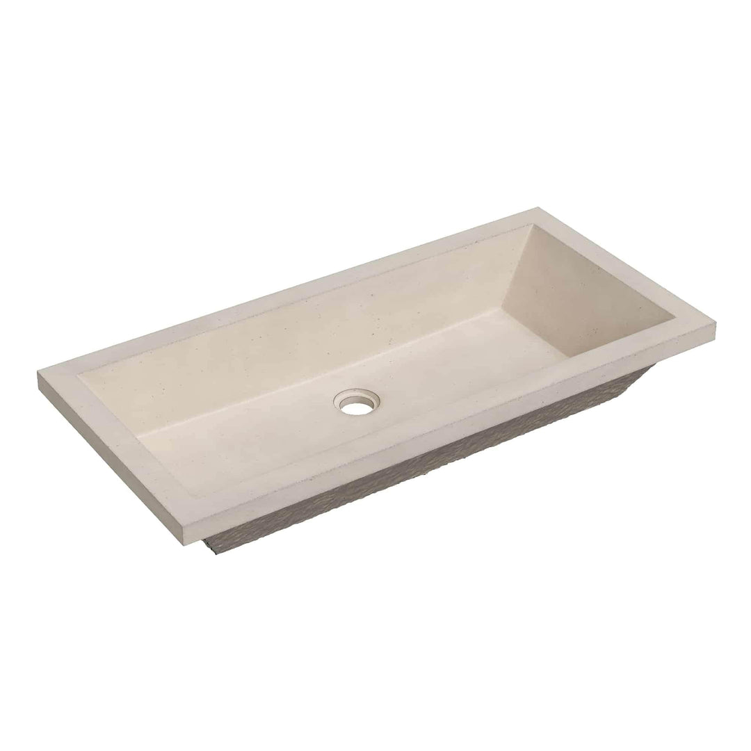 Arcata Nativestone Concrete Undermount Trough Bathroom Sink