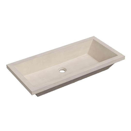Arcata Nativestone Concrete Undermount Trough Bathroom Sink