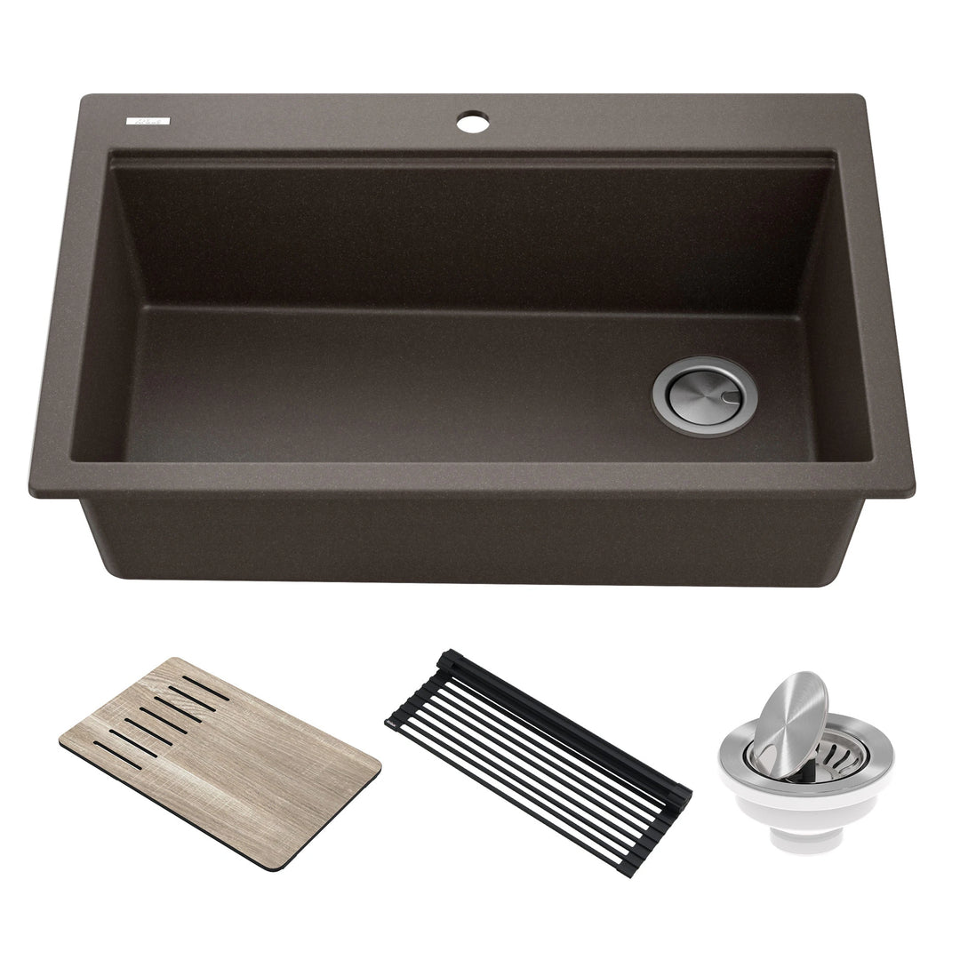 Bellucci Workstation Topmount Drop-In Granite Kitchen Sink