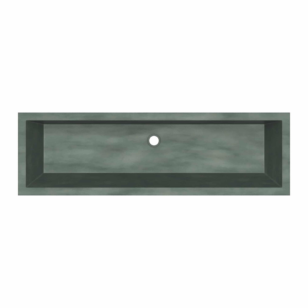 Arcata Nativestone Concrete Undermount Trough Bathroom Sink
