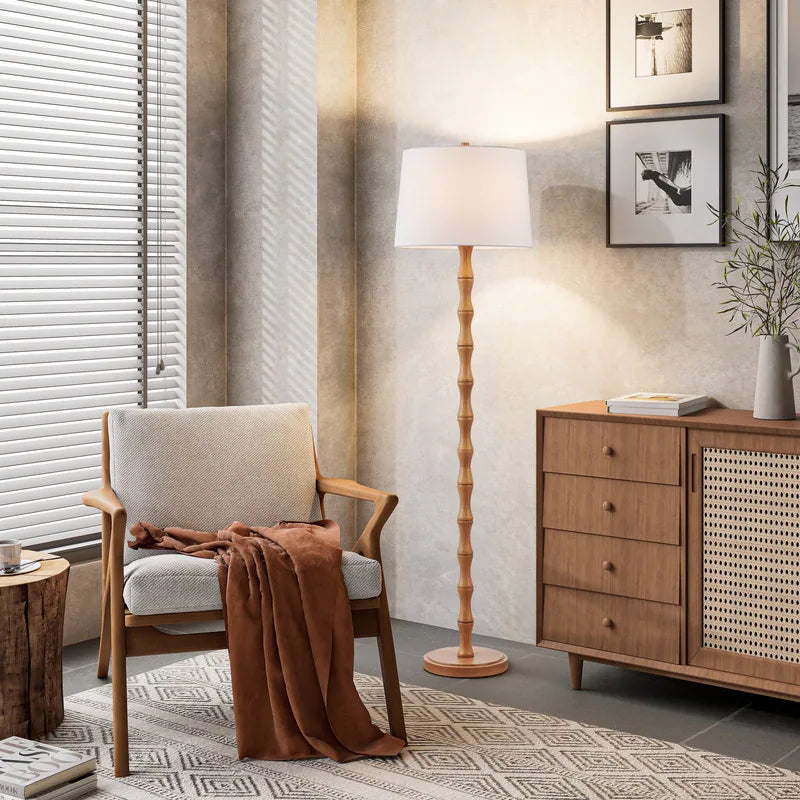 61'' Floor Lamp with Fabric Drum Shade